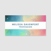 Moderne Waterverf voor groene en rode ruimte Naamplaatje (Voorkant)