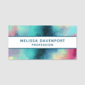 Moderne Waterverf voor groene en rode ruimte Naamplaatje (Voorkant)