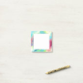 Moderne Waterverf voor groene en rode ruimte Post-it® Notes (Op bureau)