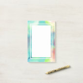 Moderne Waterverf voor groene en rode ruimte Post-it® Notes (Op bureau)