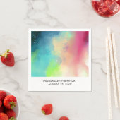 Moderne Waterverf voor groene en rode ruimte Servet (Insitu)