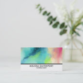 Moderne Waterverf voor groene en rode ruimte Visitekaartje (Staand voorkant)