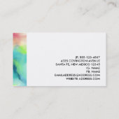 Moderne Waterverf voor groene en rode ruimte Visitekaartje (Achterkant)