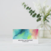 Moderne Waterverf voor groene en rode ruimte Visitekaartje (Staand voorkant)