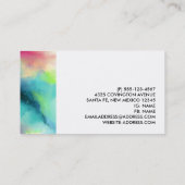 Moderne Waterverf voor groene en rode ruimte Visitekaartje (Achterkant)