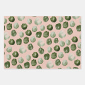 Moderne Waterverf voor kerstmis Groene Stippen Inpakpapier Vel (Voorkant 3)