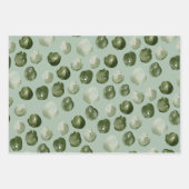 Moderne Waterverf voor kerstmis Groene Stippen Inpakpapier Vel (Voorkant 2)