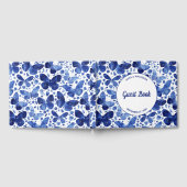 Moderne Waterverf voor vlinder blauw Gastenboek (Volledig)