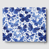 Moderne Waterverf voor vlinder blauw Gastenboek (Achterkant)