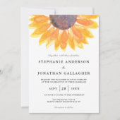 Moderne Waterverf voor zonnebloemen Kaart (Voorkant)