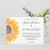 Moderne Waterverf voor zonnebloemen Kaart (Staand voorkant)