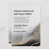 Moderne Waterverf voor zwart en goud Kaart (Voorkant / Achterkant)