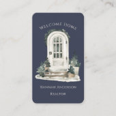 Moderne Waterverf voordeur onroerend goed makelaar Visitekaartje (Voorkant)