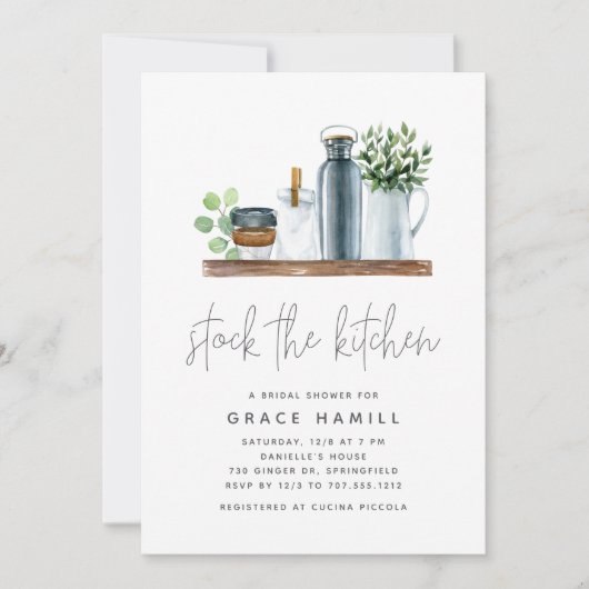 Moderne Waterverf voorraad het Vrijgezellenfeest v Kaart (Voorkant)