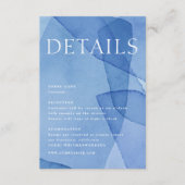 Moderne Waterverf Vormen Bruiloft Details Informatiekaartje (Voorkant)