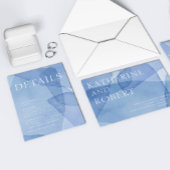 Moderne Waterverf Vormen Bruiloft Details Informatiekaartje