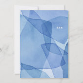 Moderne Waterverf Vormen Bruiloft Diner Menu Kaart (Achterkant)