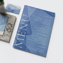 Moderne Waterverf Vormen Bruiloft Diner Menu Kaart
