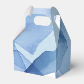 Moderne Waterverf Vormen Bruiloft Monogram Bedankdoosjes (Achterkant)