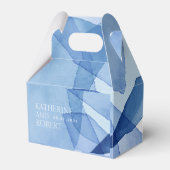 Moderne Waterverf Vormen Bruiloft Monogram Bedankdoosjes (Voorkant Zijde)