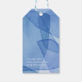 Moderne Waterverf Vormen Bruiloft Monogram Cadeaulabel (Achterkant)