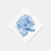 Moderne Waterverf Vormen Bruiloft Monogram Servet (Hoek)