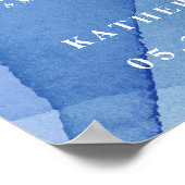 Moderne Waterverf Vormen Bruiloft Zittinggrafiek Poster (Hoek)