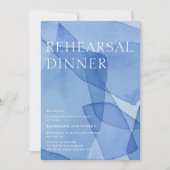 Moderne Waterverf Vormen Repetitie Diner Kaart (Voorkant)