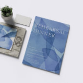 Moderne Waterverf Vormen Repetitie Diner Kaart