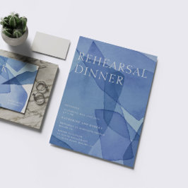 Moderne Waterverf Vormen Repetitie Diner Kaart