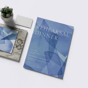 Moderne Waterverf Vormen Repetitie Diner Kaart