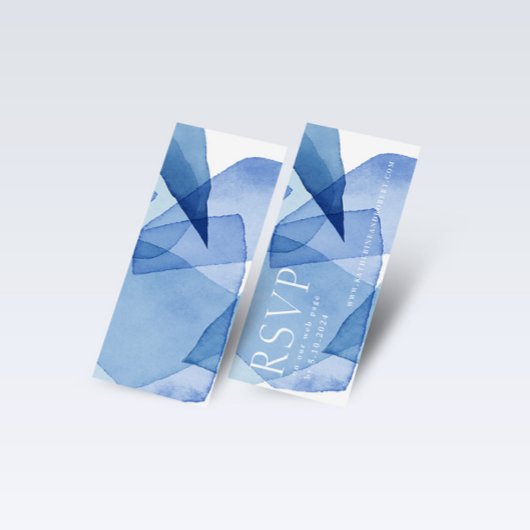 Moderne Waterverf Vormt Bruiloft Website Kaart