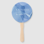 Moderne Waterverf Vormt Huwelijksprogramma Hand Fa Handwaaier (Voorkant)