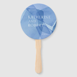 Moderne Waterverf Vormt Huwelijksprogramma Hand Fa Handwaaier