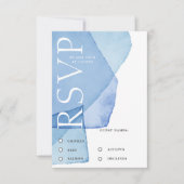 Moderne Waterverf Vormt RSVP Response Kaart (Voorkant)