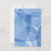 Moderne Waterverf Vormt RSVP Response Kaart (Achterkant)