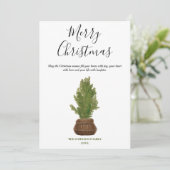 Moderne Waterverf Vrolijke kerstboom vakantie (Staand voorkant)