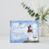 Moderne Waterverf vuurtoren aangelegd Briefkaart (Staand voorkant)