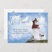 Moderne Waterverf vuurtoren aangelegd Briefkaart (Voorkant / Achterkant)