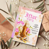 Moderne Waterverf Waterkoker Iftar Uitnodiging