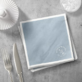 Moderne Waterverf Wedding Dusty Blue ID816 Servet