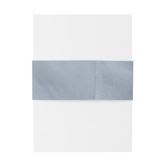 Moderne Waterverf Wedding Dusty Blue ID816 Uitnodigingen Wikkel (Achterkant Voorbeeld)
