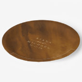 Moderne Waterverf Wedding Gold ID816 Papieren Bordje (Gekanteld)