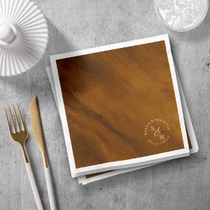 Moderne Waterverf Wedding Gold ID816 Servet