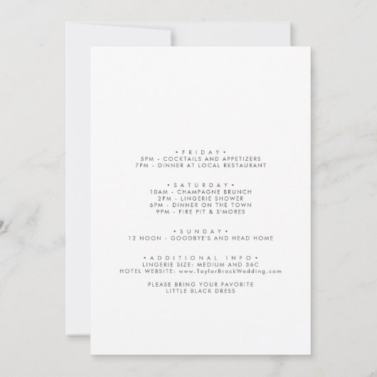 Moderne Waterverf | Weekend Blue Bachelorette Kaart (Achterkant)