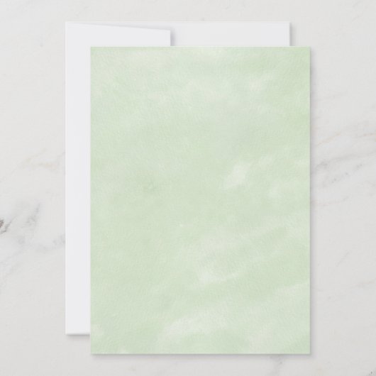 Moderne waterverf weidebloemen gras bruiloft kaart (Achterkant)