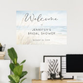 Moderne Waterverf Welkom Bruiloft aan Zee Poster (Thuiskantoor)