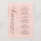 Moderne Waterverf — Welkomstbrief en reiskaart Programmakaart (Achterkant)