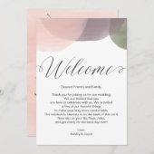 Moderne Waterverf — Welkomstbrief en reiskaart Programmakaart (Voorkant / Achterkant)