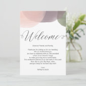 Moderne Waterverf — Welkomstbrief en reiskaart Programmakaart (Staand voorkant)